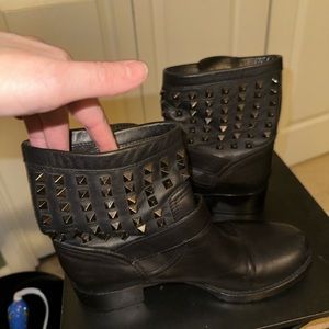 Valentino stud booties very little wear on booties